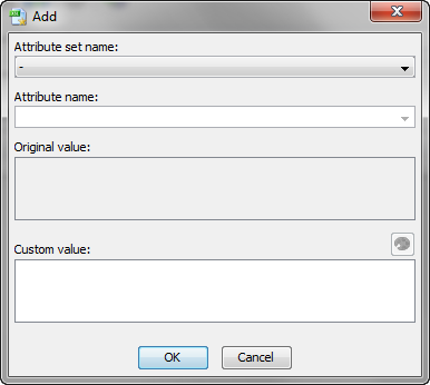 The Add/Edit attribute dialog box