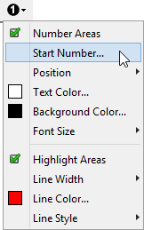 The popup menu displayed by clicking the "Create and use an annotated variant of image file" toolbar button
