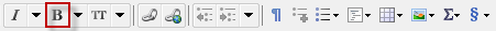 The 'Convert to emphasis' toolbar button