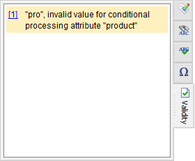 Semantic error reported by the Validity tool