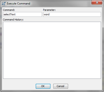 The Tools|Execute Command dialog box